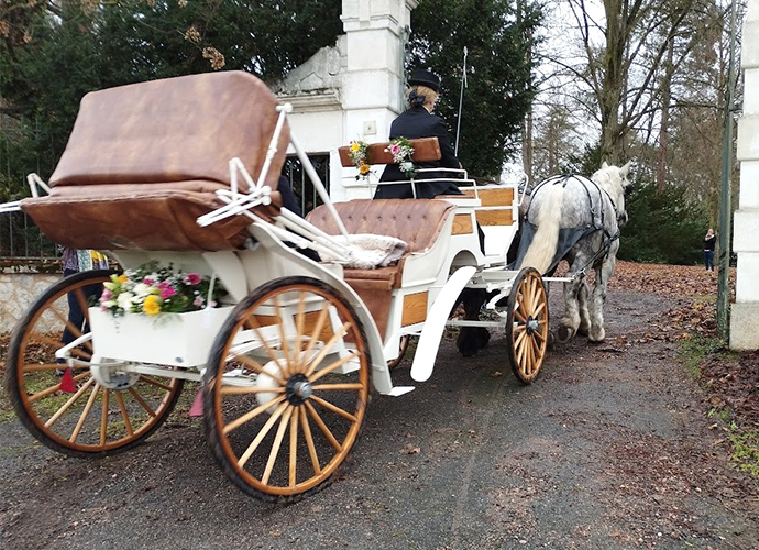 Mariage de rêve avec les calèches de la Rive