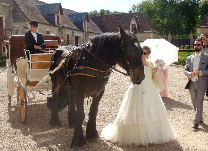 Mariage de rêve avec les calèches de la Rive