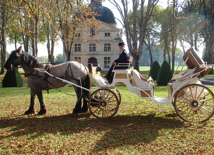 Mariage de rêve avec les calèches de la Rive